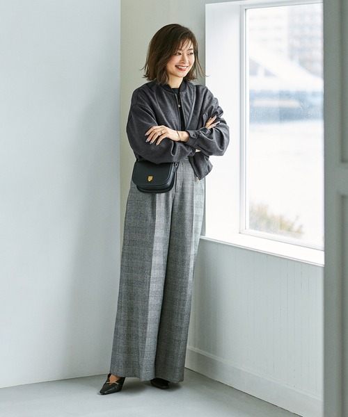 セール】ウールジャージーショートブルゾン【エディター三尋木奈保さん  