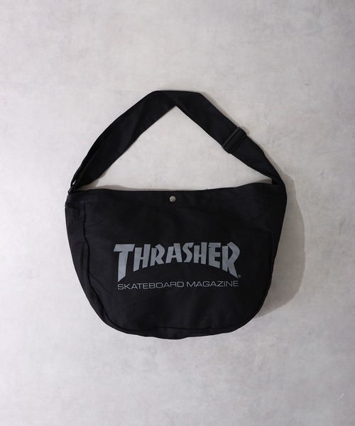 THRASHER(スラッシャー)の「THRASHER NEWSPAPER BAG MAG LOGO(ショルダーバッグ・メンズ・ブラック/アイボリー・FREE)」の12枚目の写真