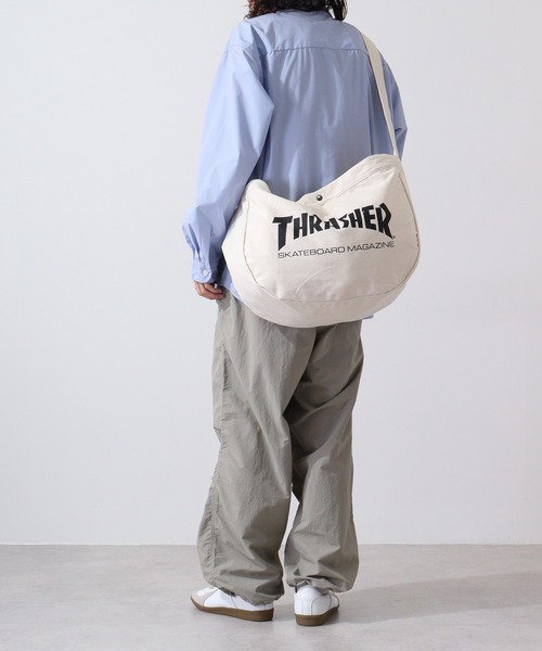 THRASHER(スラッシャー)の「THRASHER NEWSPAPER BAG MAG LOGO(ショルダーバッグ・メンズ・ブラック/アイボリー・FREE)」の15枚目の写真