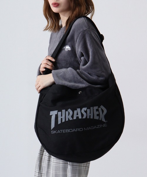 THRASHER(スラッシャー)の「THRASHER NEWSPAPER BAG MAG LOGO(ショルダーバッグ・メンズ・ブラック/アイボリー・FREE)」の17枚目の写真