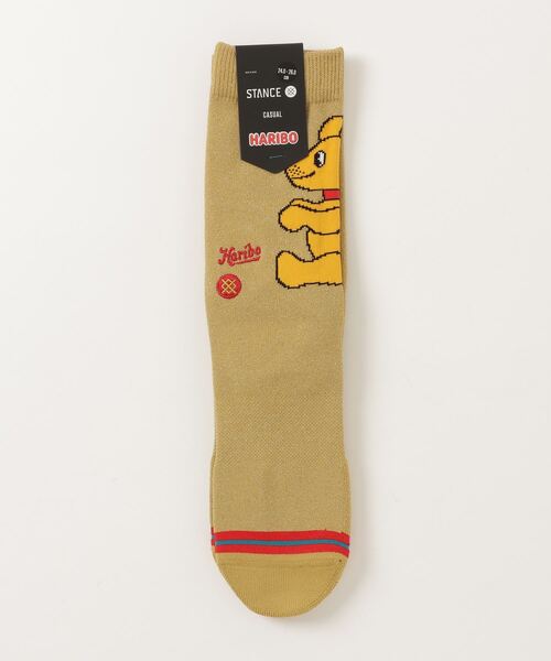 STANCE（スタンス）の「STANCE/スタンス ソックス HARIBO(ハリボー)コラボモデル GUMMIEBEAR A555D23GUM（ソックス/靴下・メンズ・ゴールド・L/M）」の3枚目の写真