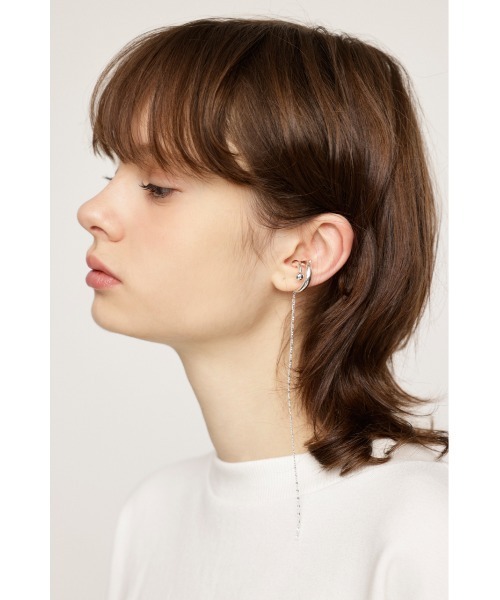 SLY（スライ）の「R/C SWAY CHAIN EAR CUFF リッチコーティング スウェイ チェーン イヤーカフ（イヤーカフ・レディース・シルバー/ゴールド・FREE）」の15枚目の写真