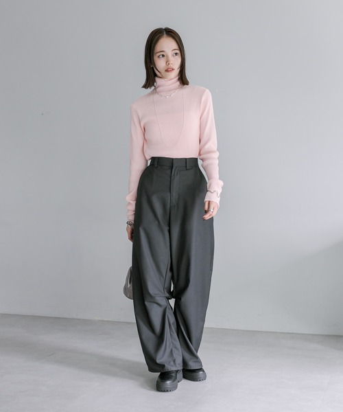 セール】【6色展開】タートルリブニット（ニット/セーター）｜mystic