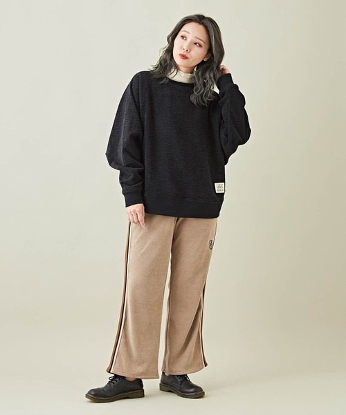 CUBE SUGAR(キューブシュガー)の「コーデュロイドルマンスリーブプルオーバー(その他トップス・レディース・ブラック系その他/ナチュラル/ヘザーチャコール/ブラウン/マルチ・M)」の9枚目の写真