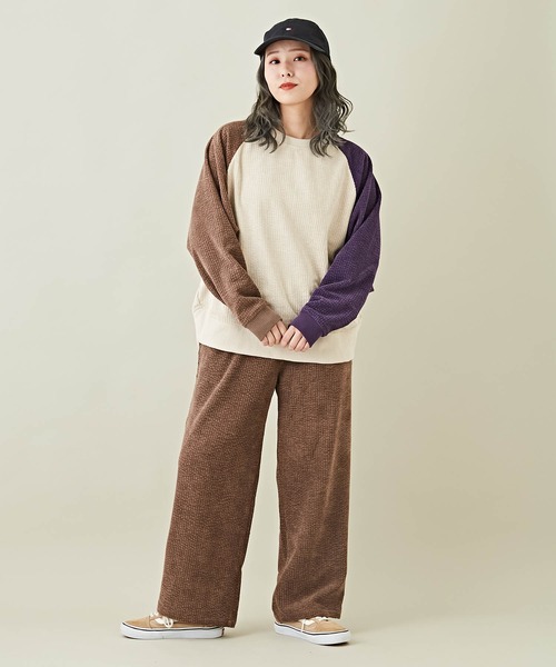 CUBE SUGAR(キューブシュガー)の「コーデュロイドルマンスリーブプルオーバー(その他トップス・レディース・ブラック系その他/ナチュラル/ヘザーチャコール/ブラウン/マルチ・M)」の20枚目の写真