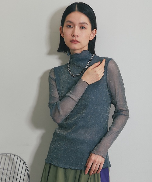 ANOTHER S（アナザーエス）の「ラメ入り長袖トップス（Tシャツ/カットソー・レディース・ブラック/ピンク/グレー/ブラウン・FREE）」の12枚目の写真