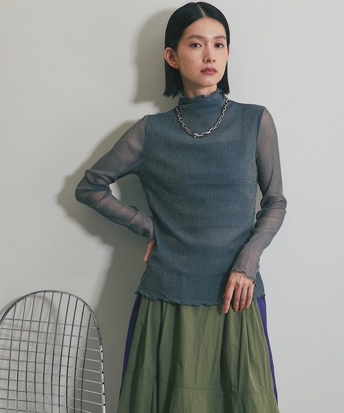 ANOTHER S（アナザーエス）の「ラメ入り長袖トップス（Tシャツ/カットソー・レディース・ブラック/ピンク/グレー/ブラウン・FREE）」の17枚目の写真