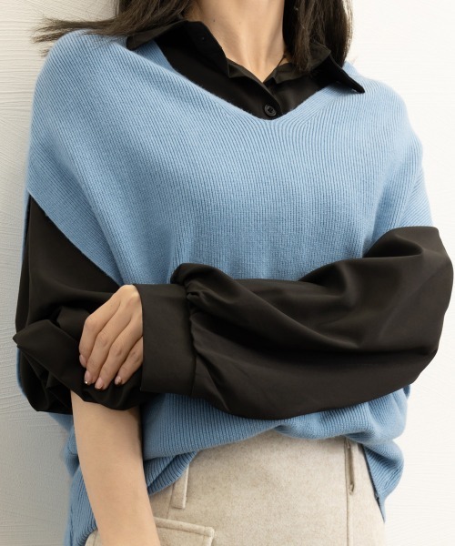 ニットベスト レディースチョッキ 重ね着 ニットベスト レディースチョッキ 重ね着 | ミニミニストア