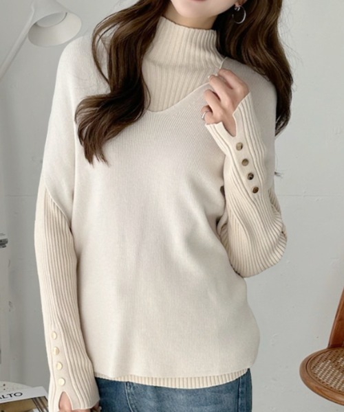 セール】【新色追加】ニットベスト レディースチョッキ 重ね着（ベスト