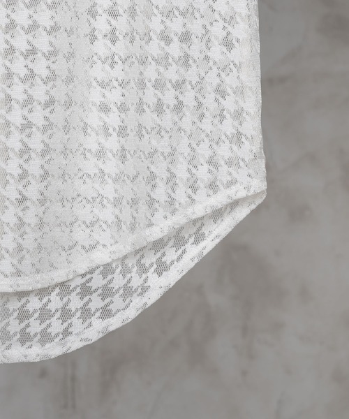 ADRER(アドラー)の「loose silhouette lace/sheer shirt / ルーズシルエットレース/シアーシャツ(シャツ/ブラウス・メンズ・ブラック/ダークブラック/アイボリー/ホワイト・LARGE/MEDIUM/SMALL/X-SMALL)」の15枚目の写真