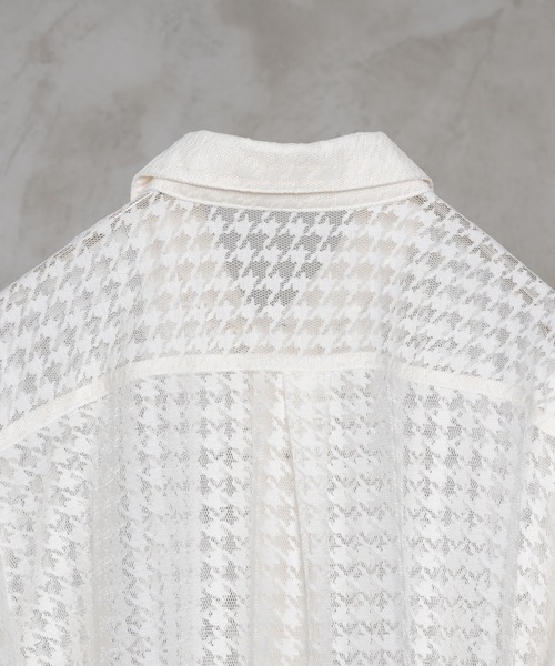 ADRER(アドラー)の「loose silhouette lace/sheer shirt / ルーズシルエットレース/シアーシャツ(シャツ/ブラウス・メンズ・ブラック/ダークブラック/アイボリー/ホワイト・LARGE/MEDIUM/SMALL/X-SMALL)」の16枚目の写真