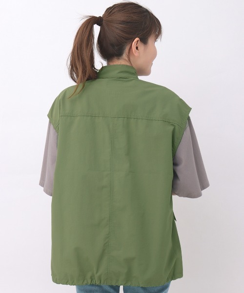 チチカカ（チチカカ）の「ナイロンワークベスト（ベスト・レディース・ホワイト/カーキ・FREE）」の10枚目の写真