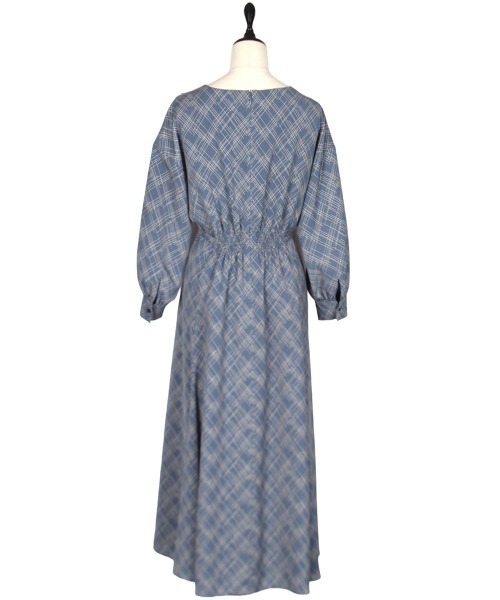 12Twelve Agenda（トゥエルブ　アジェンダ）の「バイアスチェック柄ワンピース（ワンピース・レディース・ブルー/オフホワイト/ブラック・M）」の20枚目の写真