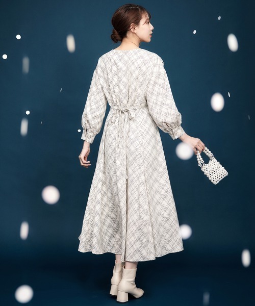 セール】バイアスチェック柄ワンピース（ワンピース）｜12Twelve
