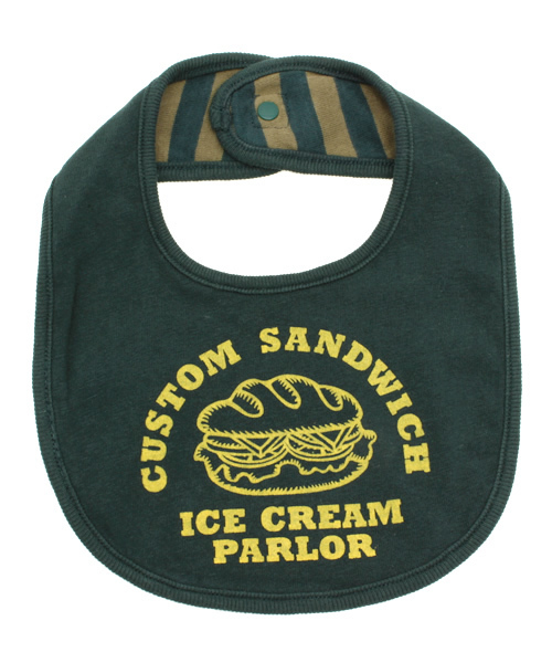 GROOVY COLORS(グルービーカラーズ)の「天竺 SANDWICHI スタイ(スタイ/よだれかけ・キッズ・ネイビー/イエロー/グリーン・FREE)」の2枚目の写真