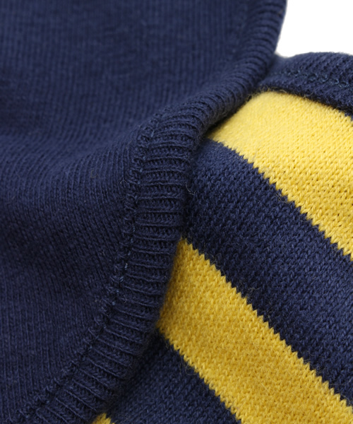 GROOVY COLORS(グルービーカラーズ)の「天竺 SANDWICHI スタイ(スタイ/よだれかけ・キッズ・ネイビー/イエロー/グリーン・FREE)」の8枚目の写真