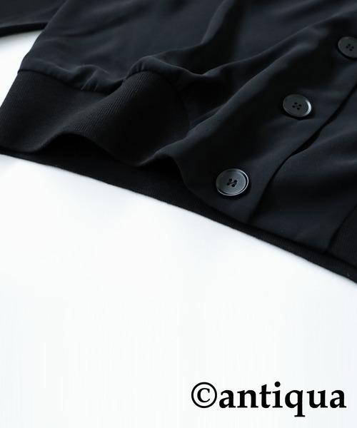 antiqua(アンティカ)の「とろみ生地ジャケット(その他アウター・レディース・ブラック・FREE)」の6枚目の写真