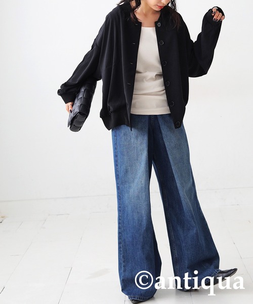 antiqua(アンティカ)の「とろみ生地ジャケット(その他アウター・レディース・ブラック・FREE)」の18枚目の写真