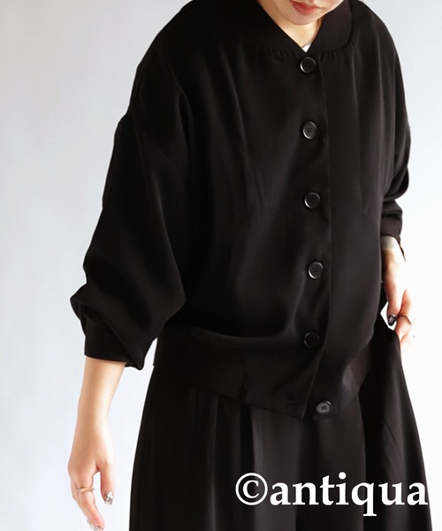 antiqua(アンティカ)の「とろみ生地ジャケット(その他アウター・レディース・ブラック・FREE)」の9枚目の写真
