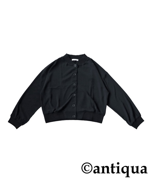 antiqua(アンティカ)の「とろみ生地ジャケット(その他アウター・レディース・ブラック・FREE)」の4枚目の写真