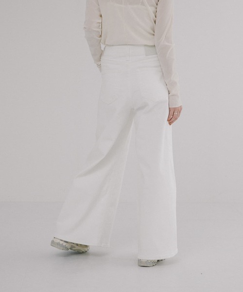 SOMETHING（サムシング）の「『別注』SOMETHING×URBAN RESEARCH　 SUPER LISAWIDE（デニムパンツ・レディース・ライトブルー/ホワイト・SMALL/MEDIUM）」の5枚目の写真