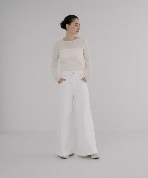 SOMETHING（サムシング）の「『別注』SOMETHING×URBAN RESEARCH　 SUPER LISAWIDE（デニムパンツ・レディース・ライトブルー/ホワイト・SMALL/MEDIUM）」の11枚目の写真