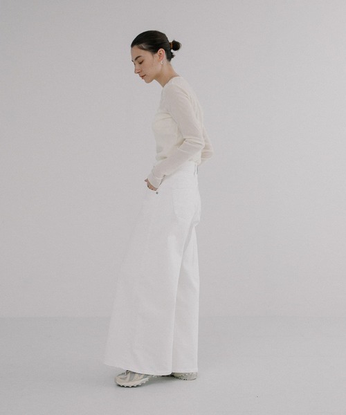 SOMETHING（サムシング）の「『別注』SOMETHING×URBAN RESEARCH　 SUPER LISAWIDE（デニムパンツ・レディース・ライトブルー/ホワイト・SMALL/MEDIUM）」の12枚目の写真