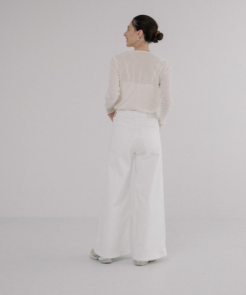 SOMETHING（サムシング）の「『別注』SOMETHING×URBAN RESEARCH　 SUPER LISAWIDE（デニムパンツ・レディース・ライトブルー/ホワイト・SMALL/MEDIUM）」の13枚目の写真