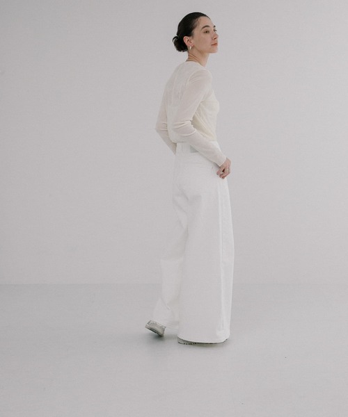 SOMETHING（サムシング）の「『別注』SOMETHING×URBAN RESEARCH　 SUPER LISAWIDE（デニムパンツ・レディース・ライトブルー/ホワイト・SMALL/MEDIUM）」の14枚目の写真