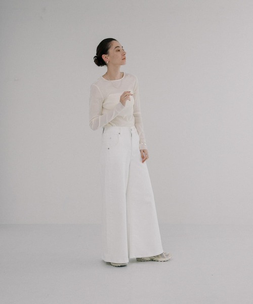 SOMETHING（サムシング）の「『別注』SOMETHING×URBAN RESEARCH　 SUPER LISAWIDE（デニムパンツ・レディース・ライトブルー/ホワイト・SMALL/MEDIUM）」の15枚目の写真