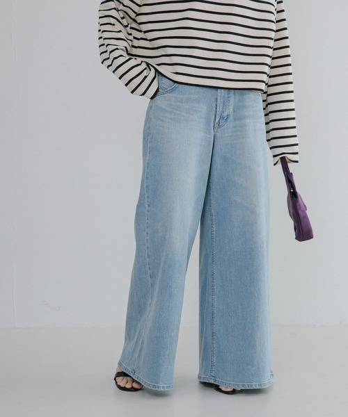 SOMETHING（サムシング）の「『別注』SOMETHING×URBAN RESEARCH　 SUPER LISAWIDE（デニムパンツ・レディース・ライトブルー/ホワイト・SMALL/MEDIUM）」の17枚目の写真