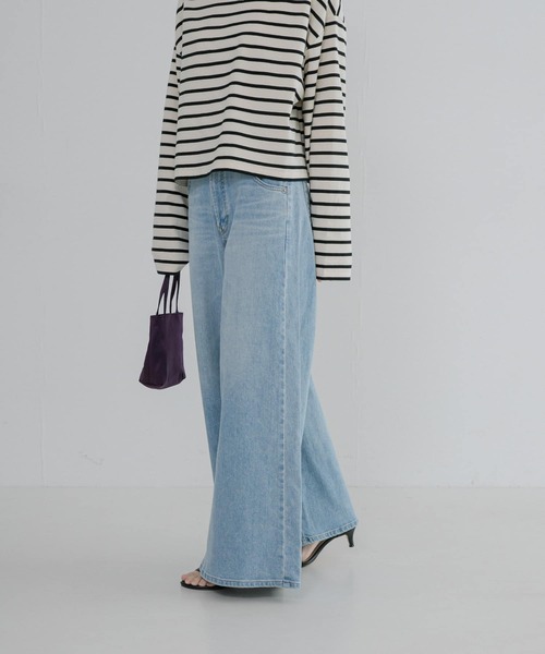 SOMETHING（サムシング）の「『別注』SOMETHING×URBAN RESEARCH　 SUPER LISAWIDE（デニムパンツ・レディース・ライトブルー/ホワイト・SMALL/MEDIUM）」の19枚目の写真