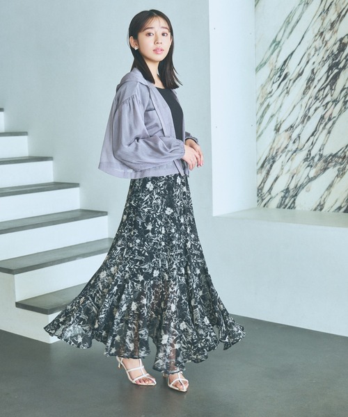 mysty woman（ミスティウーマン）の「ラメシアーパーカー　104433（パーカー・レディース・チャコールグレー/ブルー系その他/ライトベージュ・FREE）」の11枚目の写真