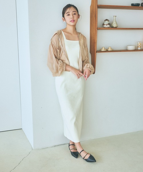 mysty woman（ミスティウーマン）の「ラメシアーパーカー　104433（パーカー・レディース・チャコールグレー/ブルー系その他/ライトベージュ・FREE）」の15枚目の写真