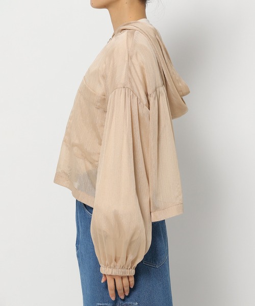 mysty woman（ミスティウーマン）の「ラメシアーパーカー　104433（パーカー・レディース・チャコールグレー/ブルー系その他/ライトベージュ・FREE）」の10枚目の写真