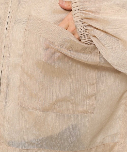 mysty woman（ミスティウーマン）の「ラメシアーパーカー　104433（パーカー・レディース・チャコールグレー/ブルー系その他/ライトベージュ・FREE）」の20枚目の写真