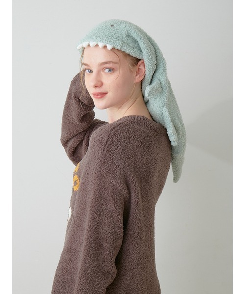 gelato pique Sleep(ジェラートピケスリープ)の「【Sleep】ダイナソー吸水ヘアキャップ(その他ボディ・ヘアケア・レディース・グリーン・FREE)」の8枚目の写真