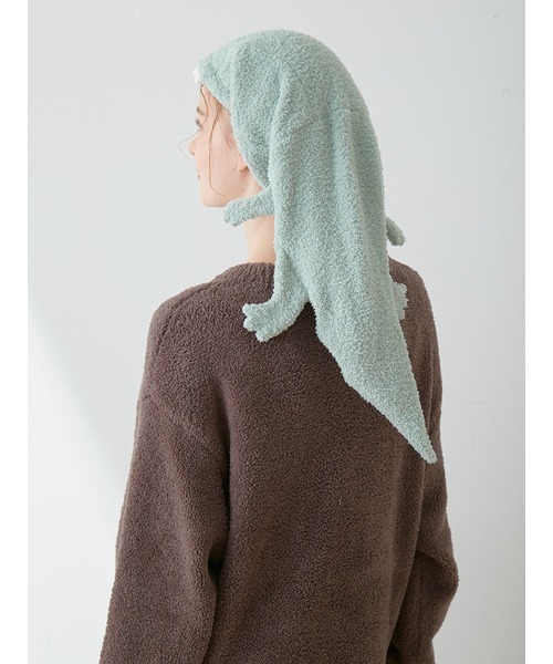 gelato pique Sleep(ジェラートピケスリープ)の「【Sleep】ダイナソー吸水ヘアキャップ(その他ボディ・ヘアケア・レディース・グリーン・FREE)」の9枚目の写真