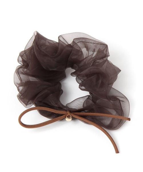 studio CLIP（スタディオクリップ）の「シアーシュシュ（シュシュ・レディース・ライトベージュ/ライトグレー/ブラウン・FREE）」の3枚目の写真