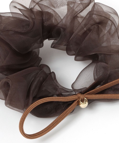 studio CLIP（スタディオクリップ）の「シアーシュシュ（シュシュ・レディース・ライトベージュ/ライトグレー/ブラウン・FREE）」の6枚目の写真