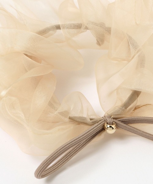 studio CLIP（スタディオクリップ）の「シアーシュシュ（シュシュ・レディース・ライトベージュ/ライトグレー/ブラウン・FREE）」の5枚目の写真