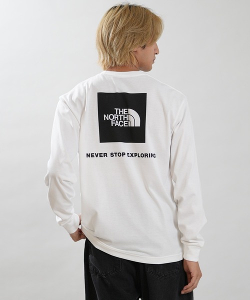 THE NORTH FACE(ザノースフェイス)の「THE NORTH FACE ザ・ノース・フェイス 長袖 Tシャツ ロングスリーブバックスクエアロゴティー NT32442(Tシャツ/カットソー・メンズ・ネイビー/グリーン/ホワイト/ブラック/ホワイト×グレー/スモークグレー/ブラック×ブラック/クリアブルー/ホワイト×ブラック/ミックスグレー/ホワイト×イエロー・M/L/XL/S/XXL)」の13枚目の写真