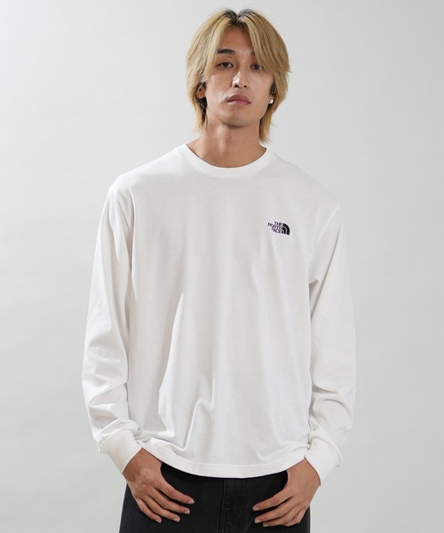 THE NORTH FACE(ザノースフェイス)の「THE NORTH FACE ザ・ノース・フェイス 長袖 Tシャツ ロングスリーブバックスクエアロゴティー NT32442(Tシャツ/カットソー・メンズ・ネイビー/グリーン/ホワイト/ブラック/ホワイト×グレー/スモークグレー/ブラック×ブラック/クリアブルー/ホワイト×ブラック/ミックスグレー/ホワイト×イエロー・M/L/XL/S/XXL)」の12枚目の写真