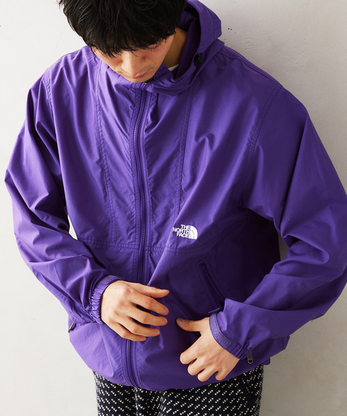 THE NORTH FACE 紫色 ナイロンジャケット ノースフェイスTHE NORTH FACEナイロンジャケット紫パープルロゴ