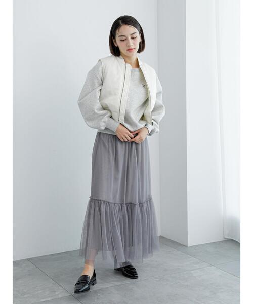 Te chichi(テチチ)の「MA-1ベスト(ベスト・レディース・カーキ/オフホワイト・F)」の8枚目の写真