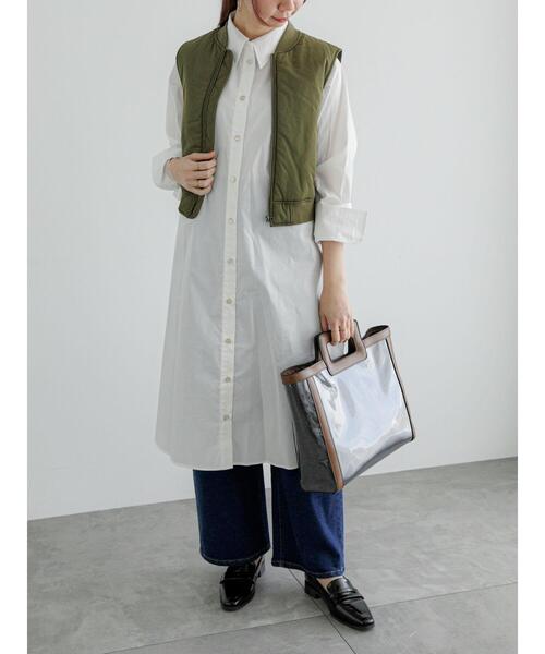 Te chichi(テチチ)の「MA-1ベスト(ベスト・レディース・カーキ/オフホワイト・F)」の3枚目の写真