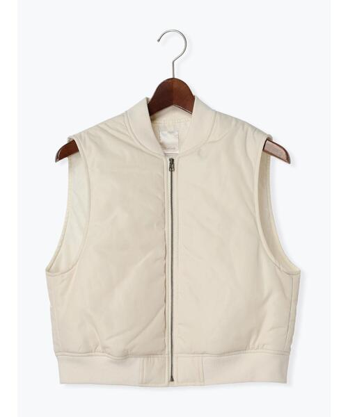 Te chichi(テチチ)の「MA-1ベスト(ベスト・レディース・カーキ/オフホワイト・F)」の16枚目の写真