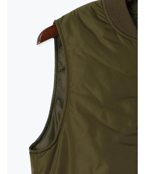 Te chichi(テチチ)の「MA-1ベスト(ベスト・レディース・カーキ/オフホワイト・F)」の12枚目の写真