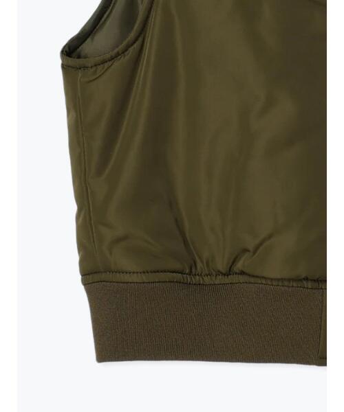 Te chichi(テチチ)の「MA-1ベスト(ベスト・レディース・カーキ/オフホワイト・F)」の11枚目の写真