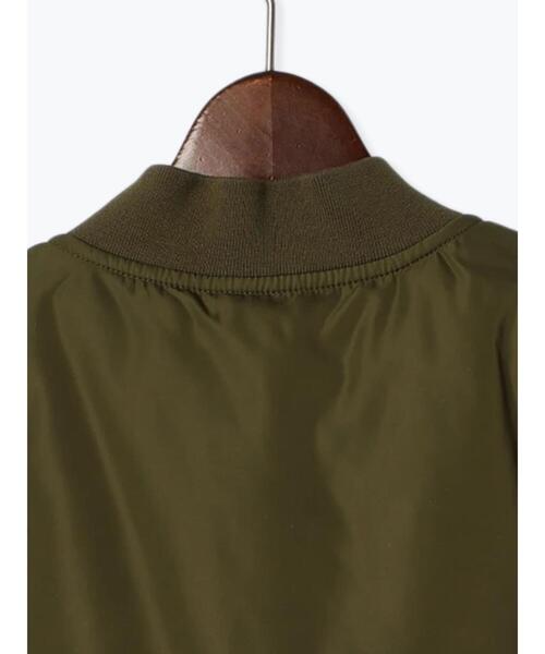 Te chichi(テチチ)の「MA-1ベスト(ベスト・レディース・カーキ/オフホワイト・F)」の10枚目の写真